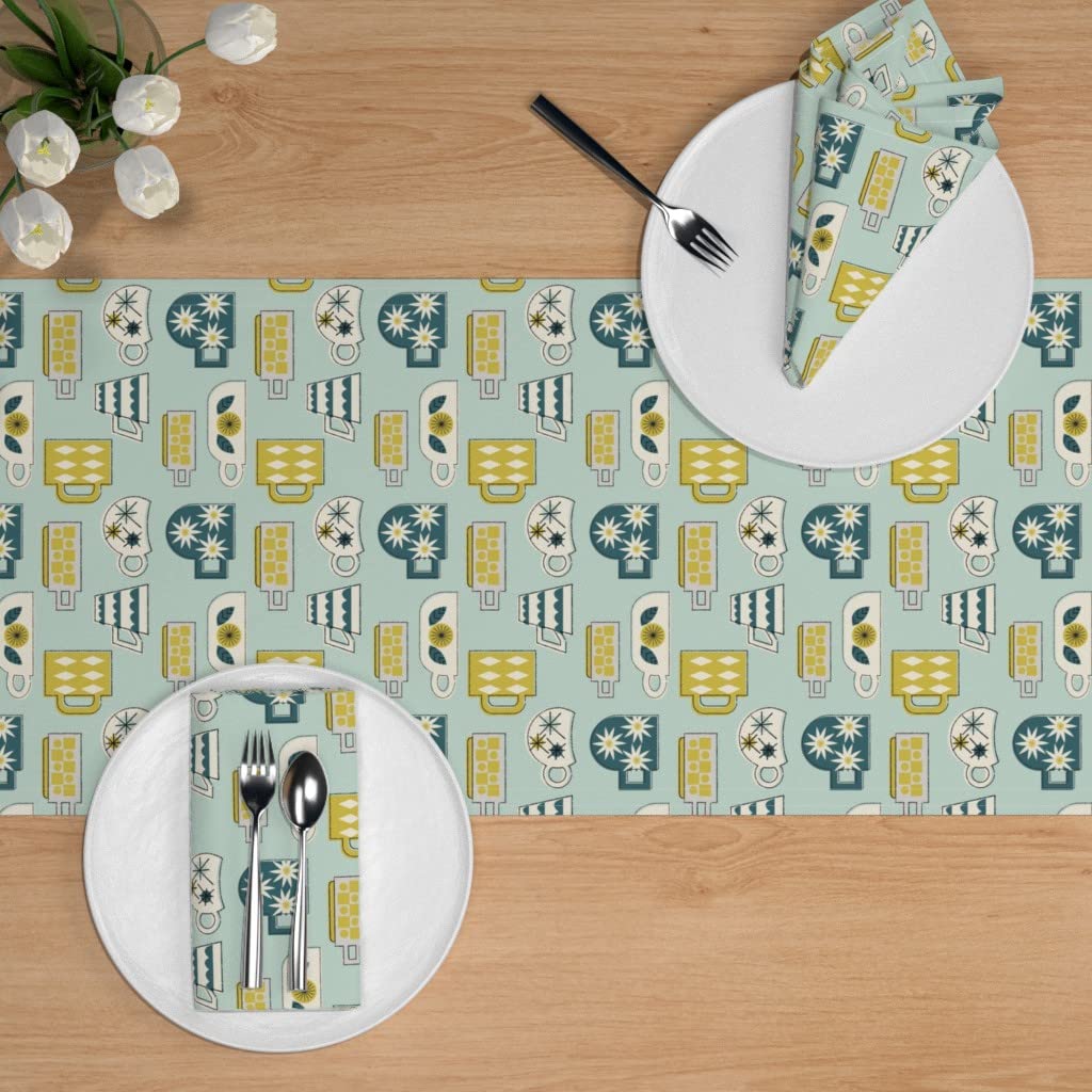 Custom Printed Cotton Sateen Table Runner 108