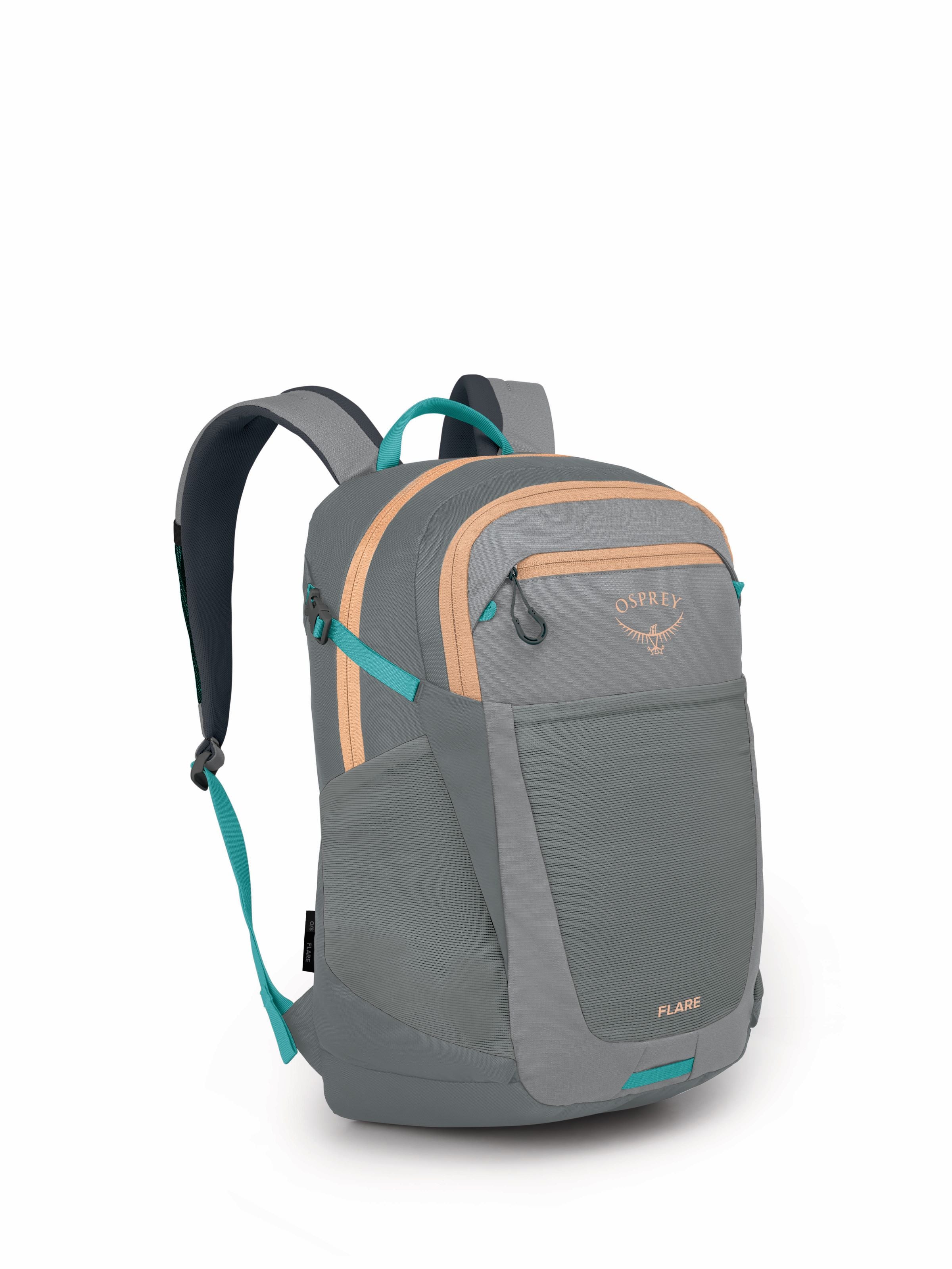 Osprey Flare 27 Backpack - Medium Grey/Coal Grey - Lightweight Hiking Daypack for Travel, Commuting & Outdoor Adventures