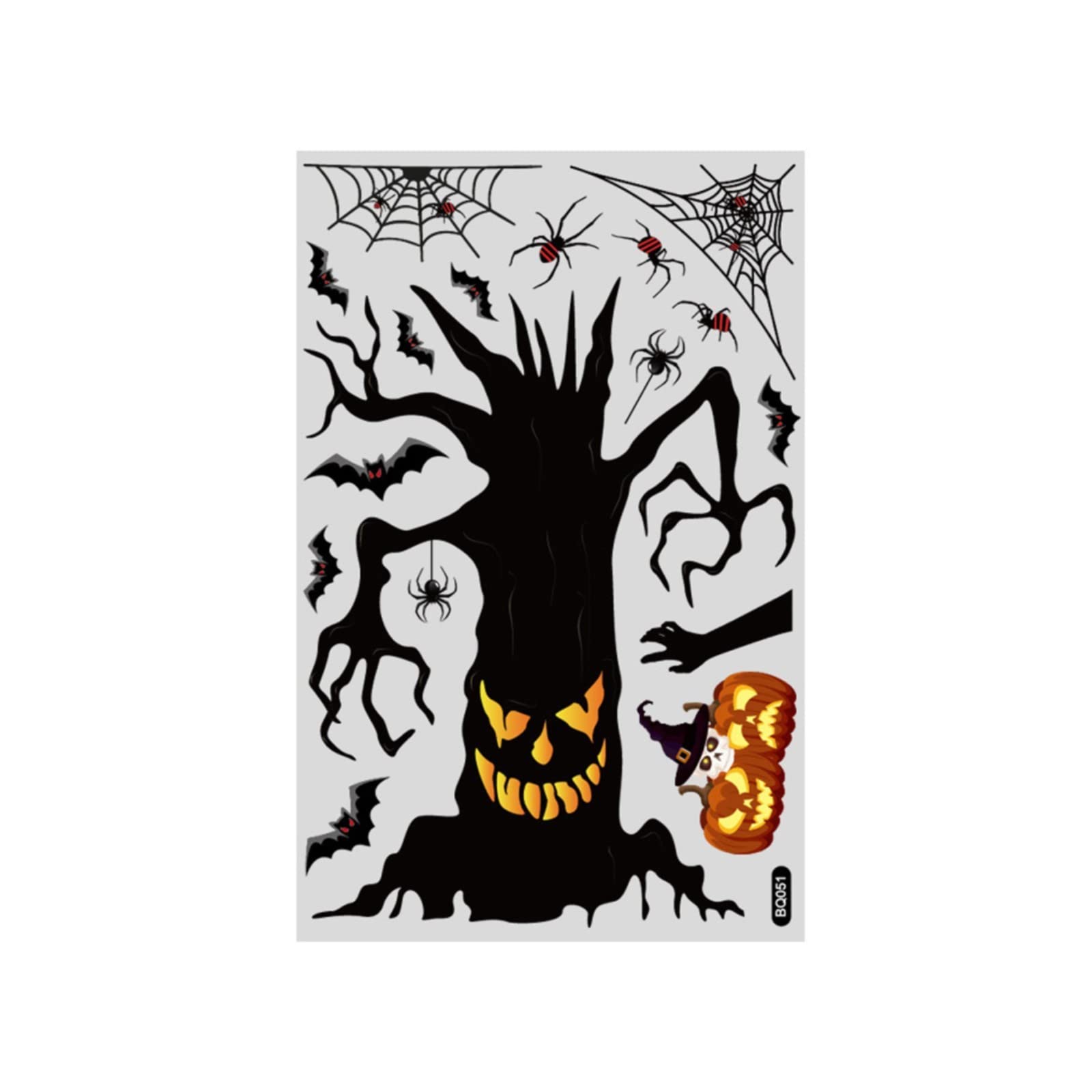 Halloween Goblin Stickers - Waterproof Vinyl Decals for Windows, Walls & Cars - Spooky Halloween Decorations with Festive Elements (White, One Size) - Perfect for Party Decor, Home & Office Halloween Displays