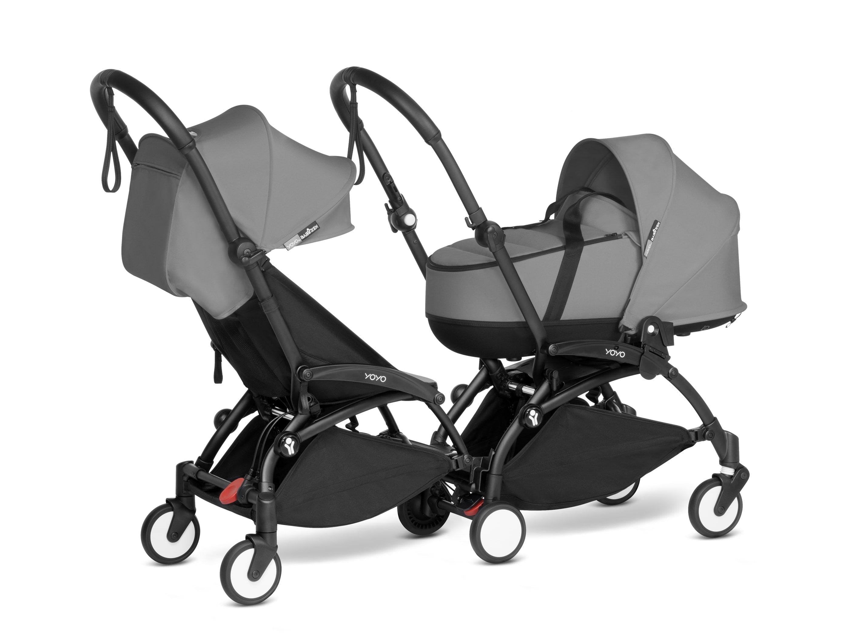 Stokke YOYO 3 Double Stroller with Bassinet & Toddler Seat - Lightweight Compact Travel Stroller for Twins or Siblings (Ages 0-4) | Perfect for City Walks, Air Travel & Everyday Use