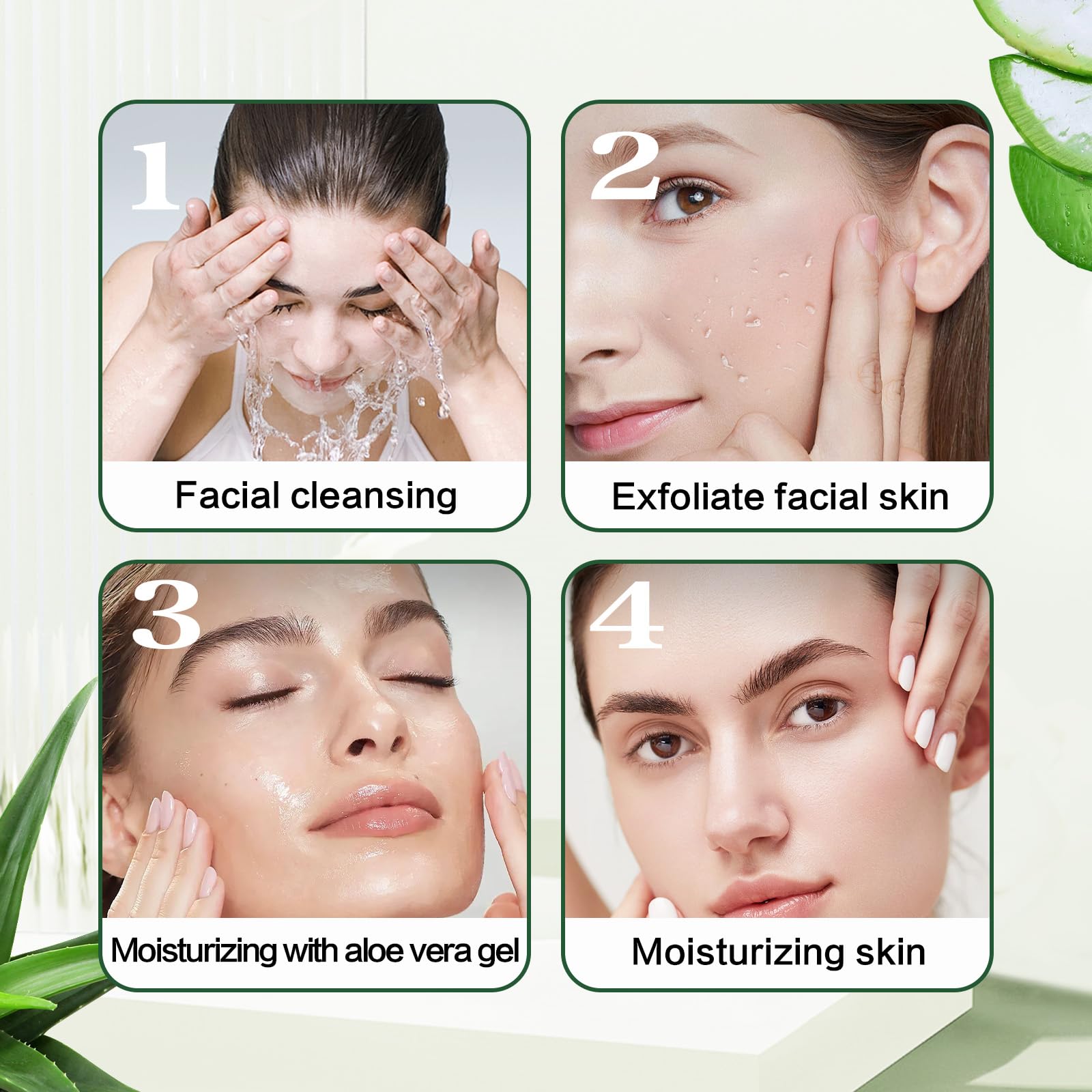 Purifying Exfoliating Gel - Gentle Facial & Body Scrub with Aloe Vera for Deep Cleansing & Moisturizing | Soothing Skincare Set for Women & Men (2pcs) | Perfect for Daily Routine, Spa Days & Christmas Gifts