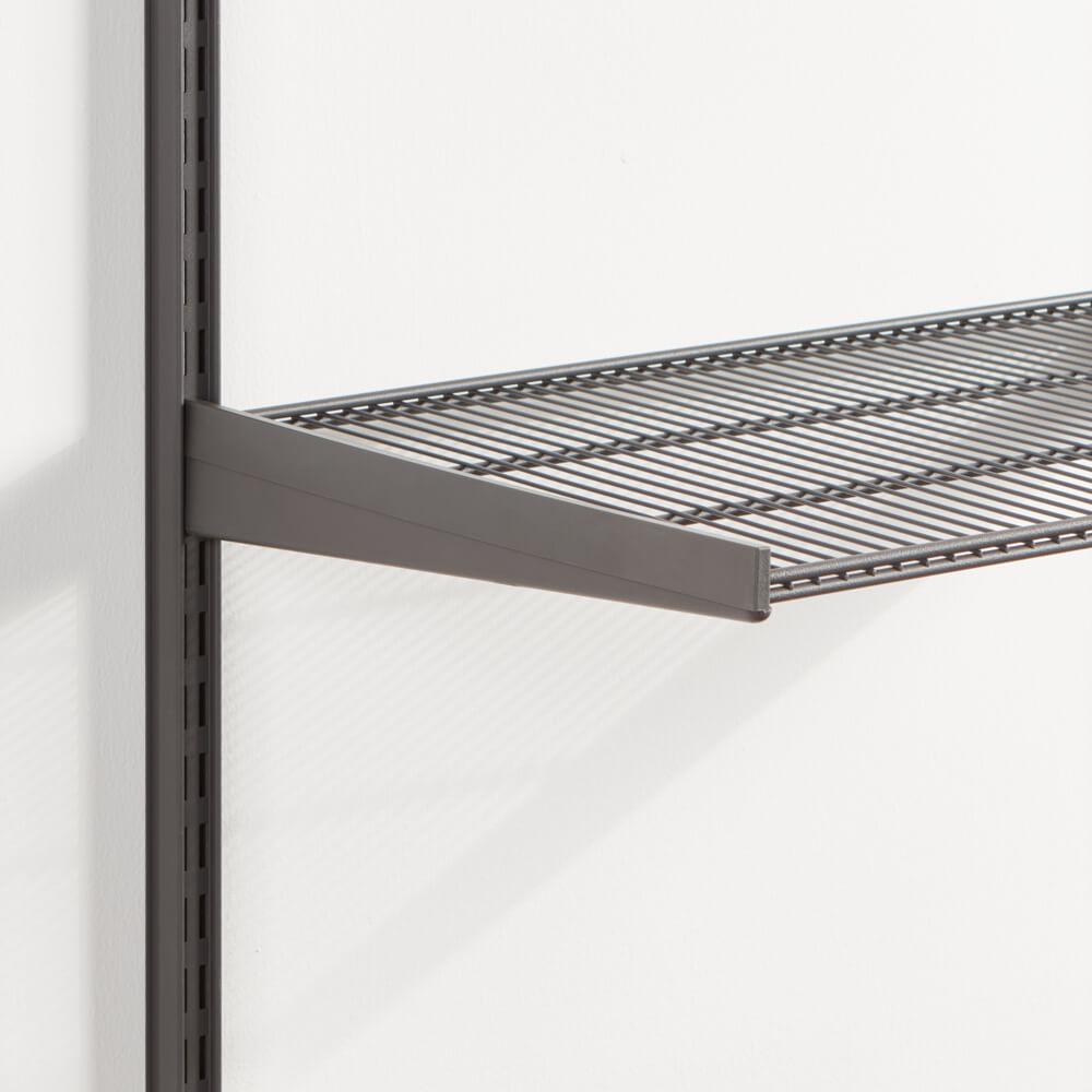 Elfa Left Bracket Cover D: 40 Graphite - Heavy Duty Shelf Bracket Cover for Closet Organizers & Storage Systems - Perfect for Home, Office & Garage Organization