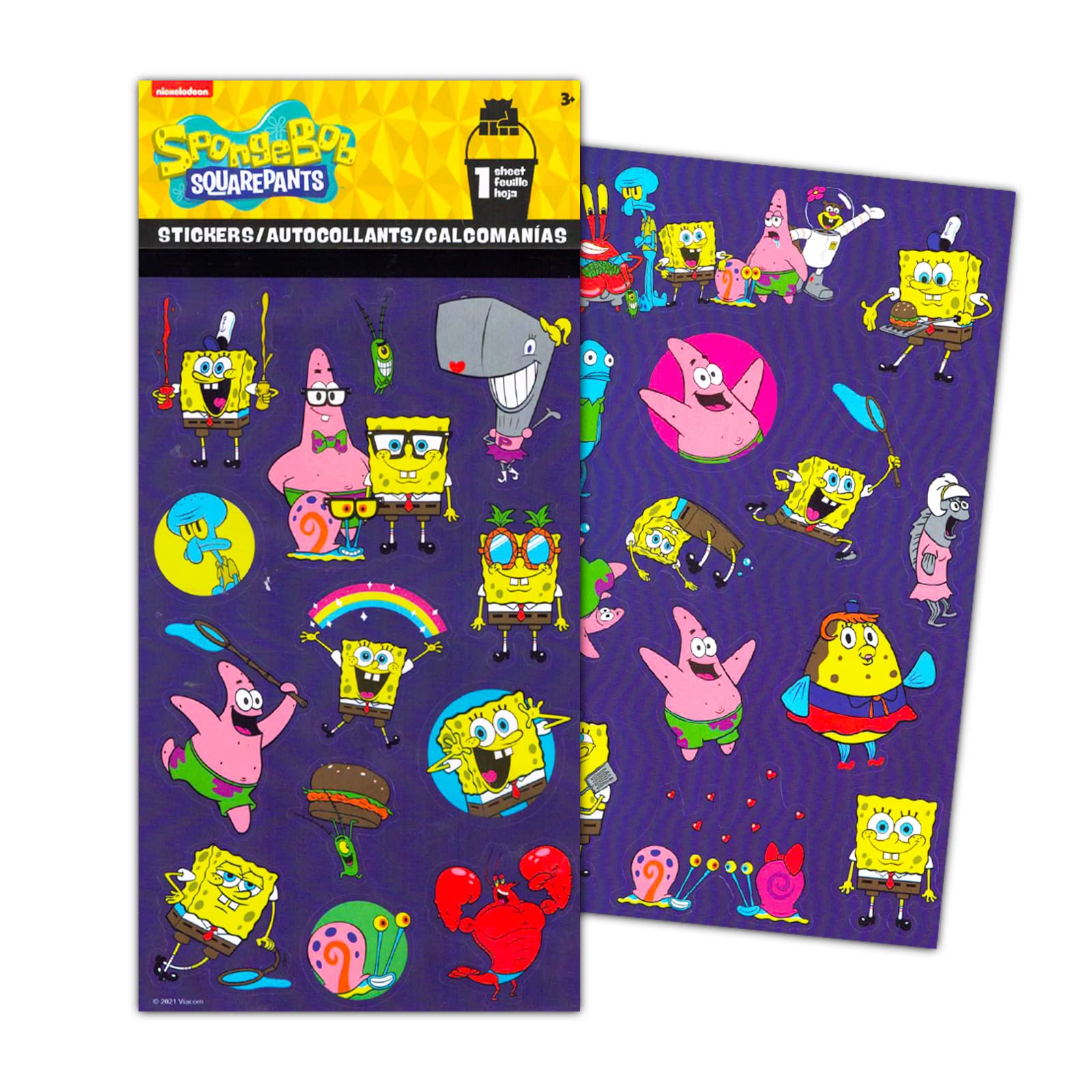 Spongebob Stickers Variety Pack - 575+ Fun Spongebob Squarepants Stickers for Kids & Toddlers - Perfect for Birthday Party Favors, Classroom Rewards, Scrapbooking & DIY Crafts (Assorted Designs)
