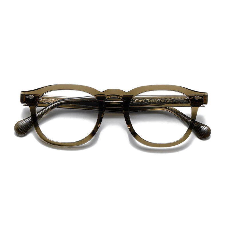 CCspace Unisex Full Rim Square Acetate Eyeglasses 57314 - Lightweight & Durable Frame for Men & Women - Perfect for Reading, Work & Fashion Accessories