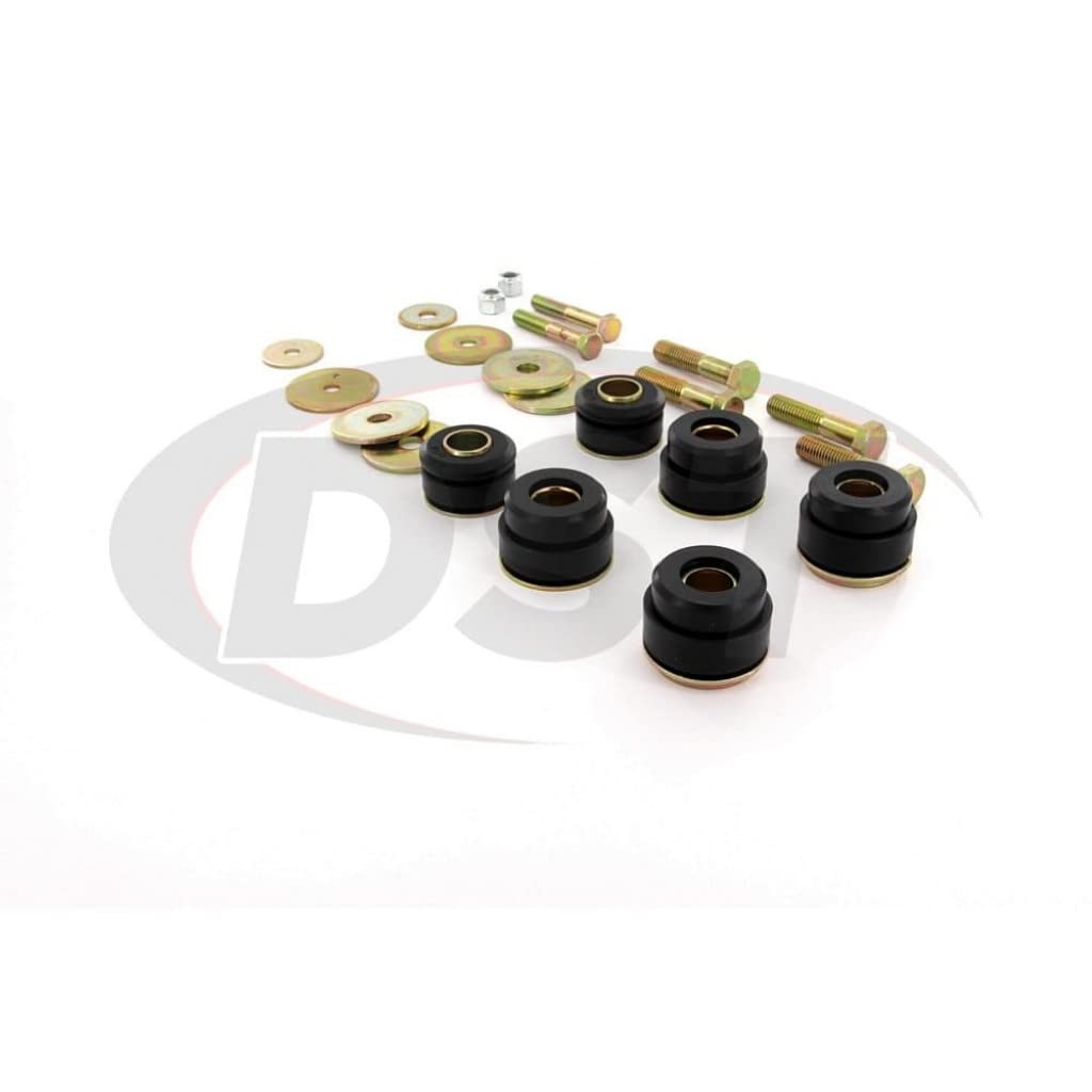 Energy Suspension Body Mounts Set for 1976-1981 Pontiac Firebird - Black Polyurethane Bushings (3.4144G) | Improved Ride Comfort & Vibration Reduction for Classic Muscle Car Restoration