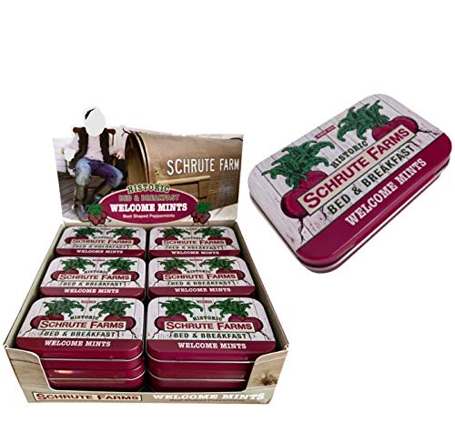 Schrute Farms Welcome Mints Candy - 1.5oz Tin (18 Count Bulk Box) | Office Snacks, Gift Ideas & Party Favors | Perfect for Workplace Treats, Corporate Events & TV Show Fans