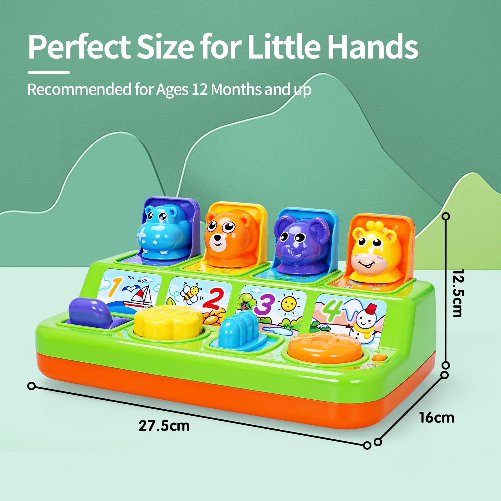 **Best Pop Up Toy for Toddlers with Music & Lights - Cause & Effect Learning Toy for Babies 6-18 Months - Early Educational Gift for 1-3 Year Old Boys & Girls - Perfect for Playtime & Developmental Activities**