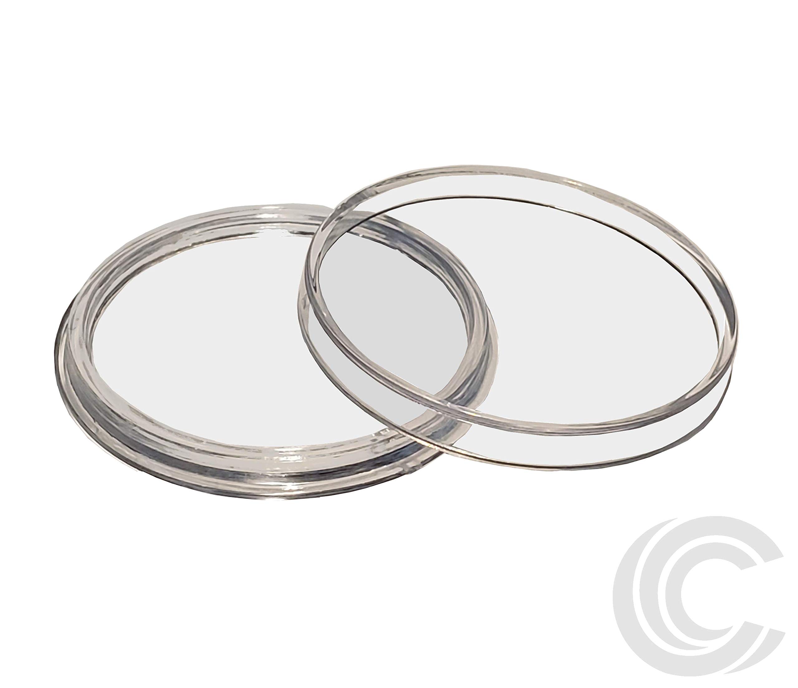 38mm Silver Dollar Coin Holders for Morgan, Peace, IKE Dollars (50 Pack) - Perfect for Coin Collectors, Storage & Display
