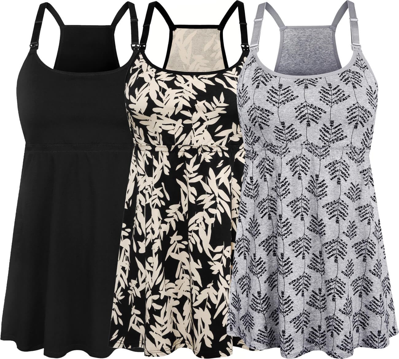 SUIEK Women's Maternity Nursing Tank Tops - Soft Cotton Breastfeeding Nightgown & Nursing Sleepwear for Comfortable Pregnancy and Postpartum Care - Perfect for Nighttime Nursing and Relaxing at Home