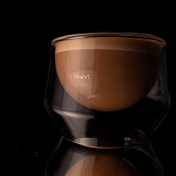 Kruve Imagine Milk Glasses - Premium Glassware for Milk, Coffee & Tea - Perfect for Breakfast, Cafe & Home Dining