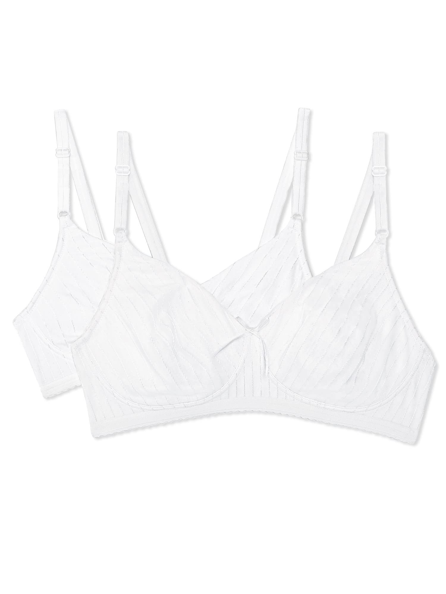 Fruit of the Loom Women's Lightly Lined Wire-Free Bra - Comfortable Wireless Support for Everyday Wear, Yoga & Lounge