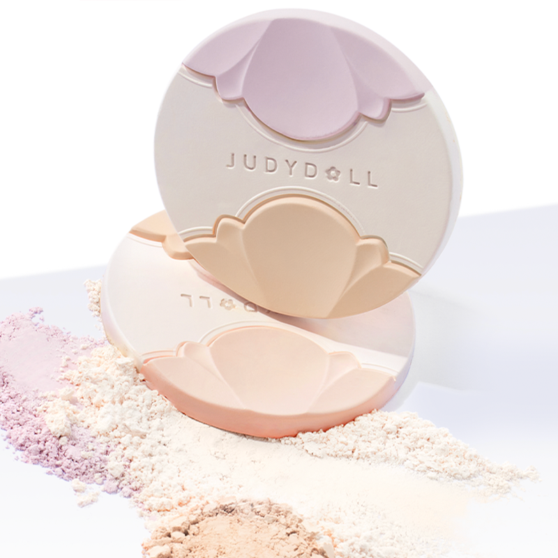 Judydoll Glamorous Glaze Pressed Powder Compact - Oil Control & Shine-Free Makeup for All-Day Wear | Perfect for Daily Use, Office & Special Occasions