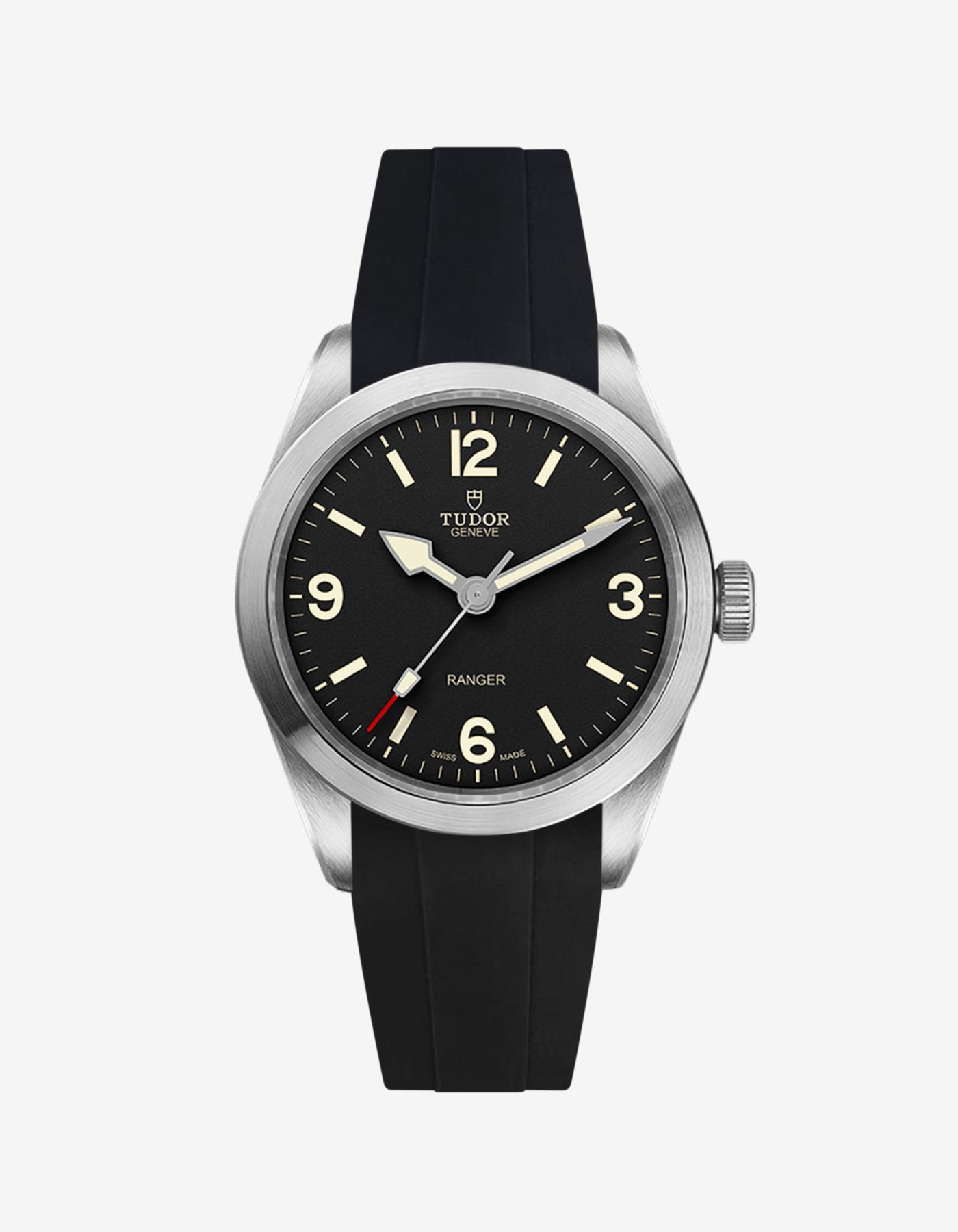 Tudor Ranger 39mm Rubber Watch Band Replacement - Durable & Comfortable Strap for Outdoor Adventures & Water Sports