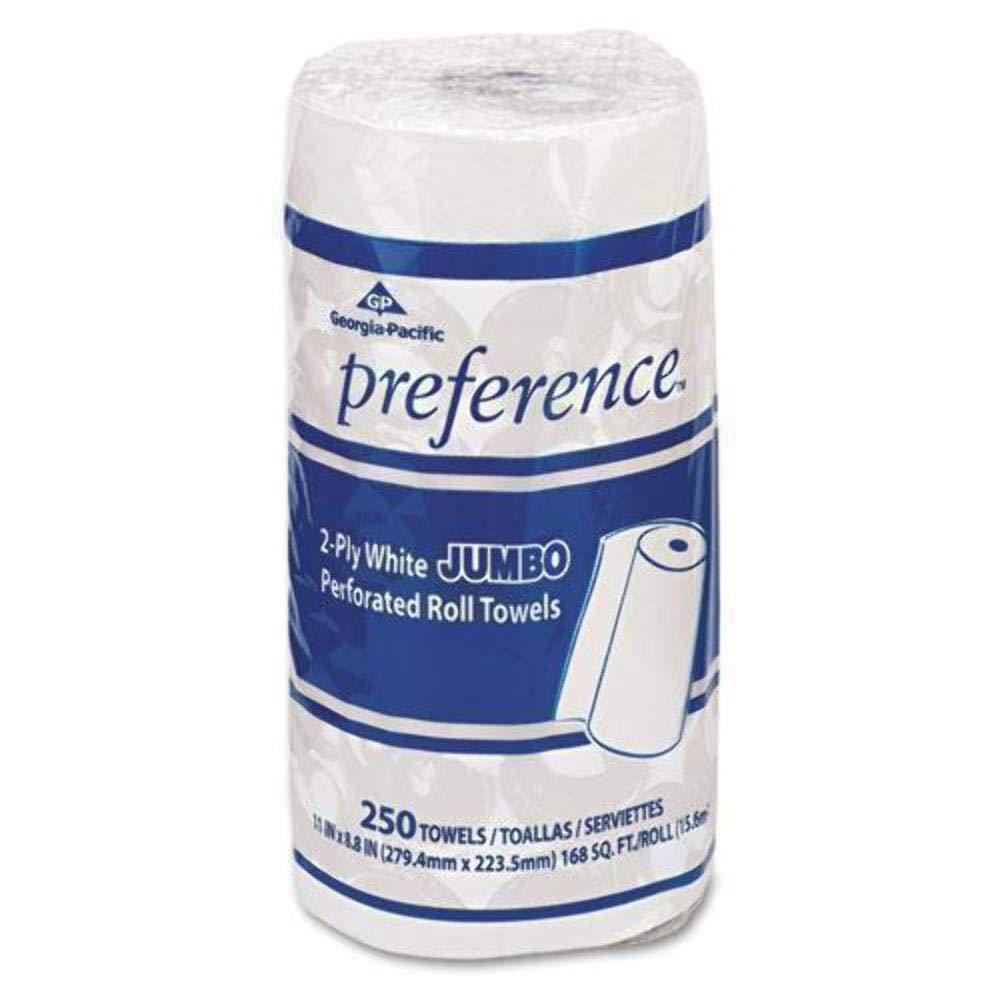 Premium 2-Ply Perforated Paper Towels - 12 Rolls (250 Sheets per Roll) | Strong Absorption for Kitchen Cleaning, Spills & Household Use