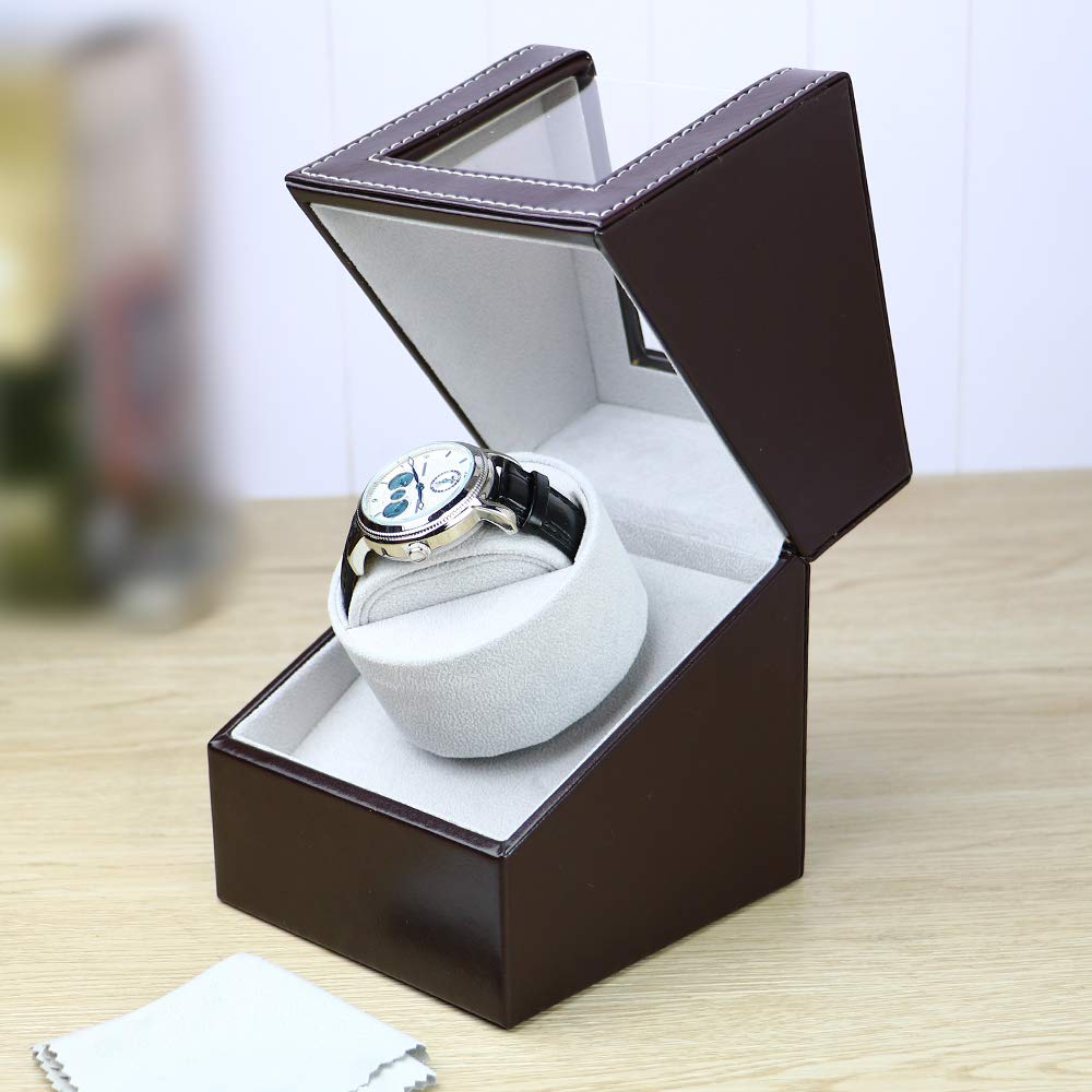 Premium Automatic Watch Winder with Japanese Motor & Battery Option - Luxury Watch Storage Box for Rolex, Omega & More - Perfect for Travel, Display & Nighttime Use