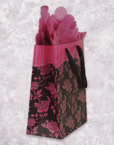 Elegant Crimson Rose Gift Bags for Birthdays, Weddings & Parties - Premium Decorative Gift Packaging for Special Occasions