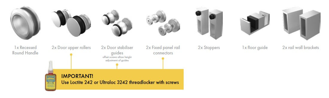 Frameless Sliding Shower Screen Kit - Polish Finish Stainless Steel SS304 for Modern Bathroom & Spa-Like Experience