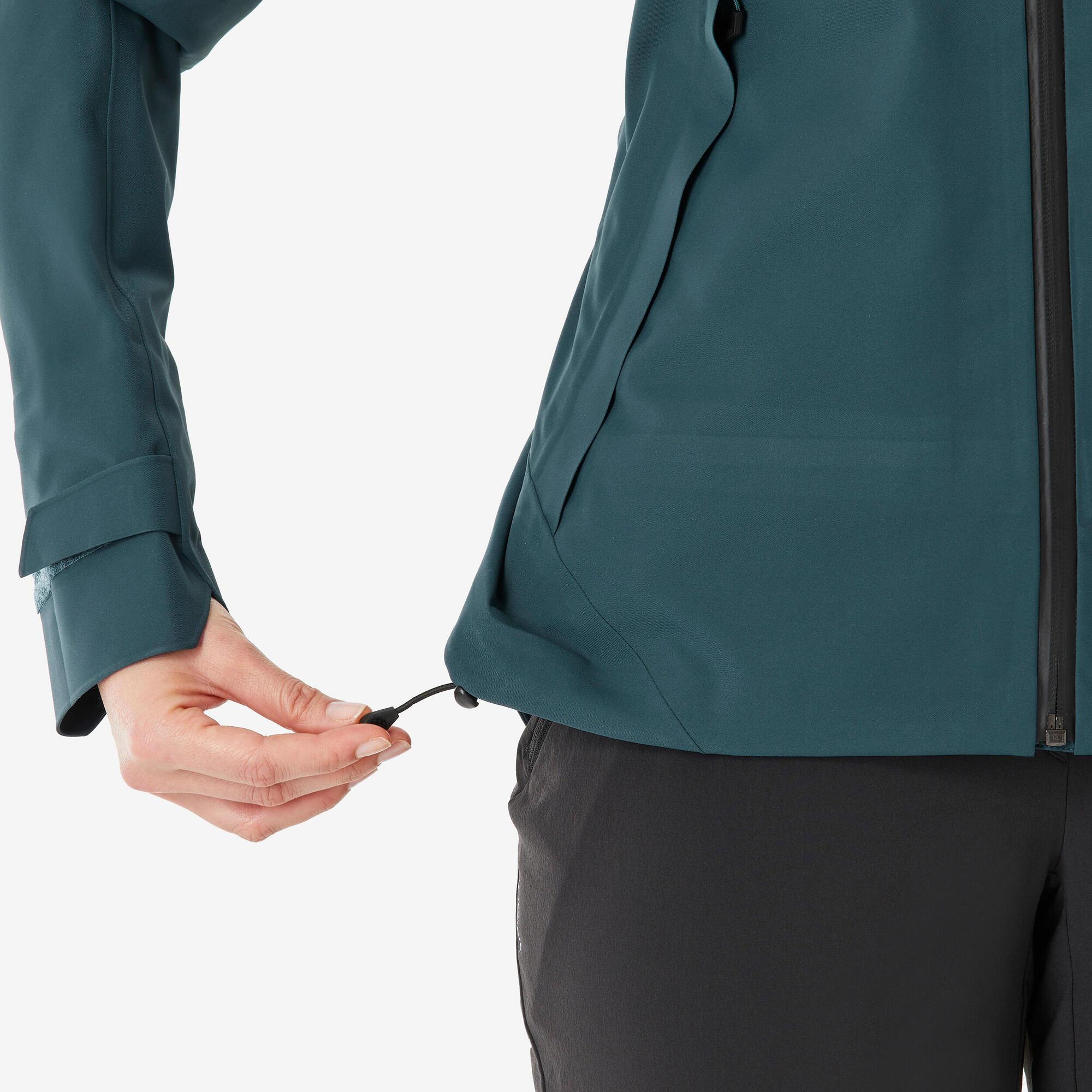 Quechua Women's MH500 Lightweight Waterproof Hiking Jacket - Windproof Outdoor Raincoat for Trekking, Camping & Travel