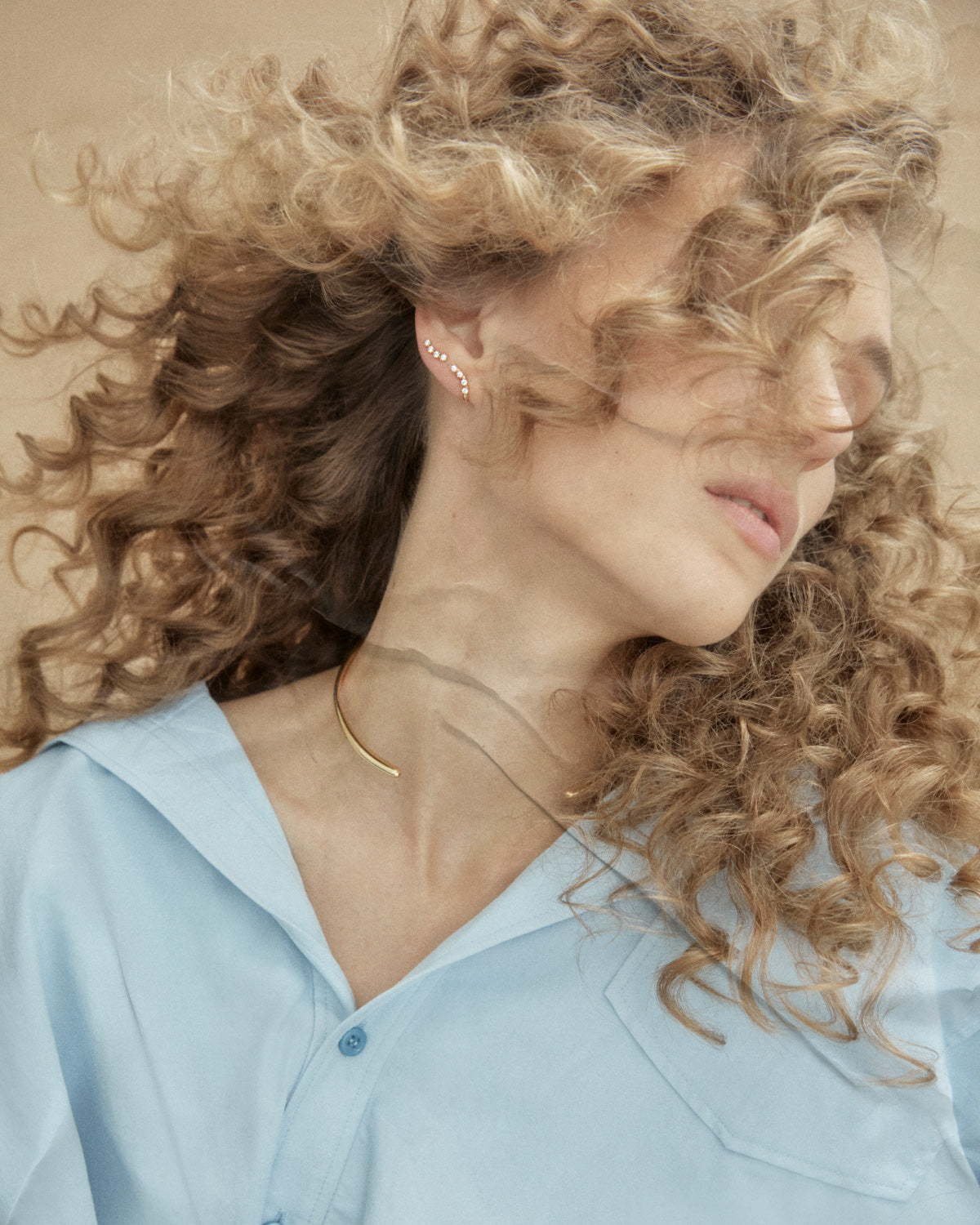 GRID 2 White Tide Gold Earrings - Elegant 14K Gold Plated Hoop Earrings for Women, Trendy Minimalist Jewelry Gift for Her | Perfect for Parties, Weddings & Everyday Wear