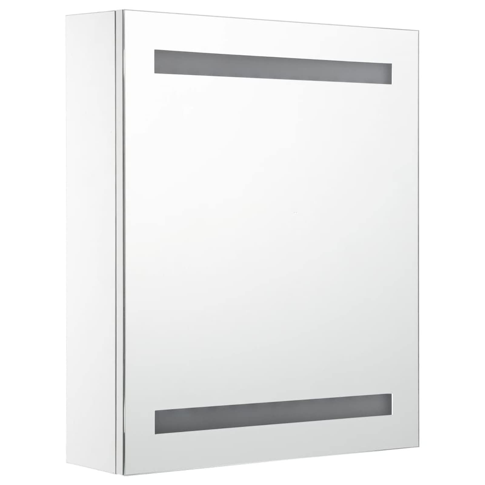 Tidyard LED Bathroom Mirror Cabinet with Shelves - Wall Mounted Storage Cabinet for Bathroom, Living Room & Bedroom - MDF Home Furniture 19.7