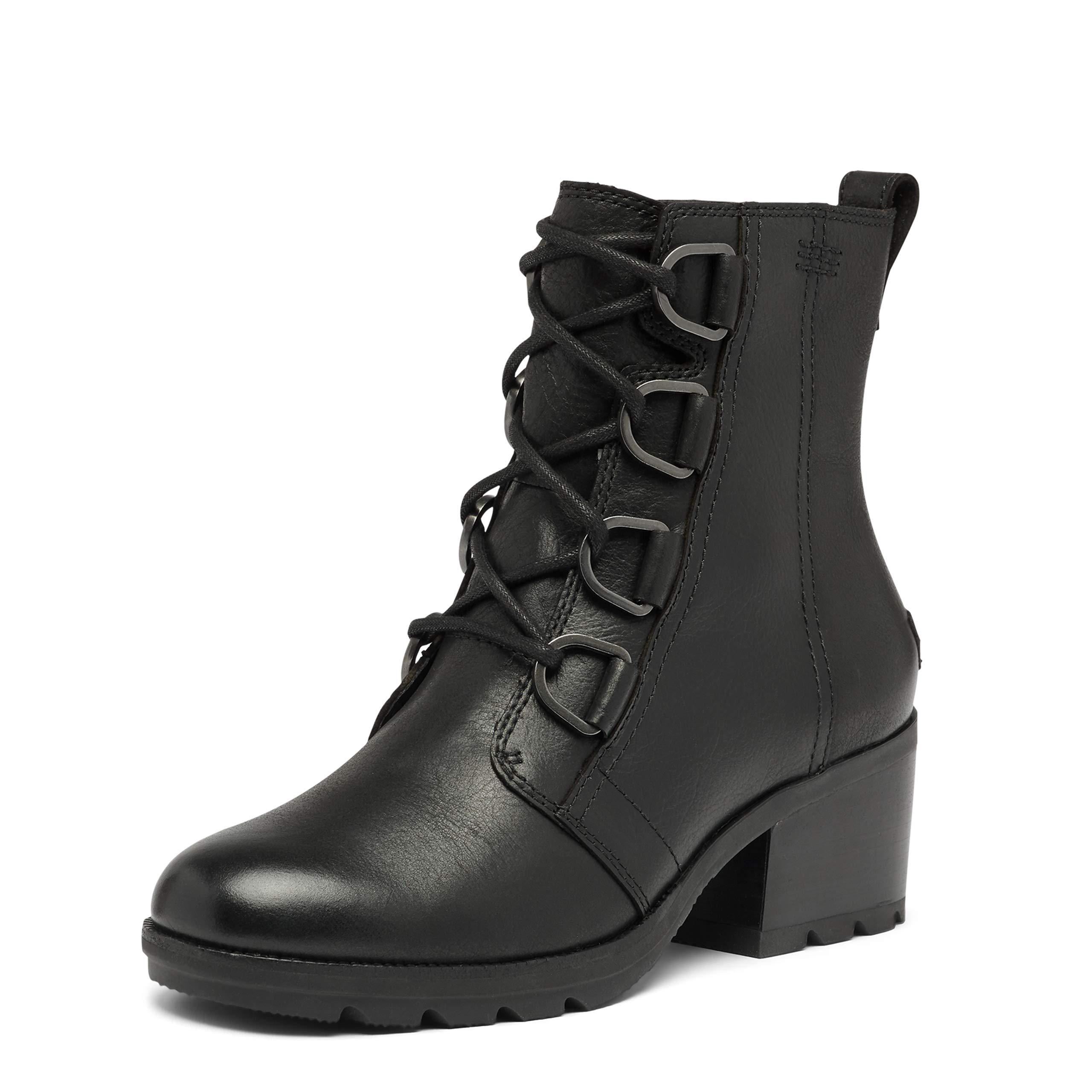 Sorel Women's Cate Lace Waterproof Leather Ankle Boots - Stylish Rain & Winter Booties for Women, Perfect for Outdoor Walking, Commuting & Bad Weather