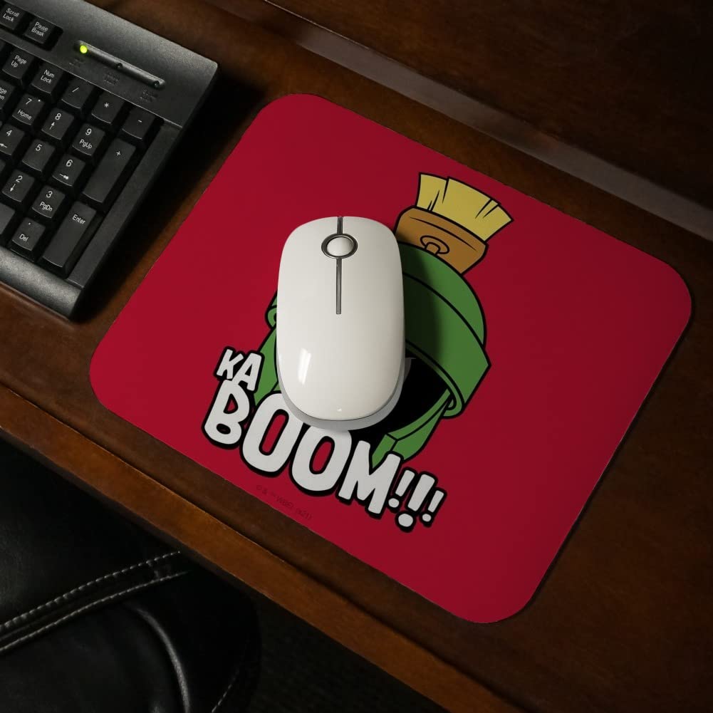 Looney Tunes Marvin The Martian Kaboom Low Profile Gaming Mouse Pad - Thin Non-Slip Surface for PC, Laptop & Office Use - Perfect for Gamers & Professionals