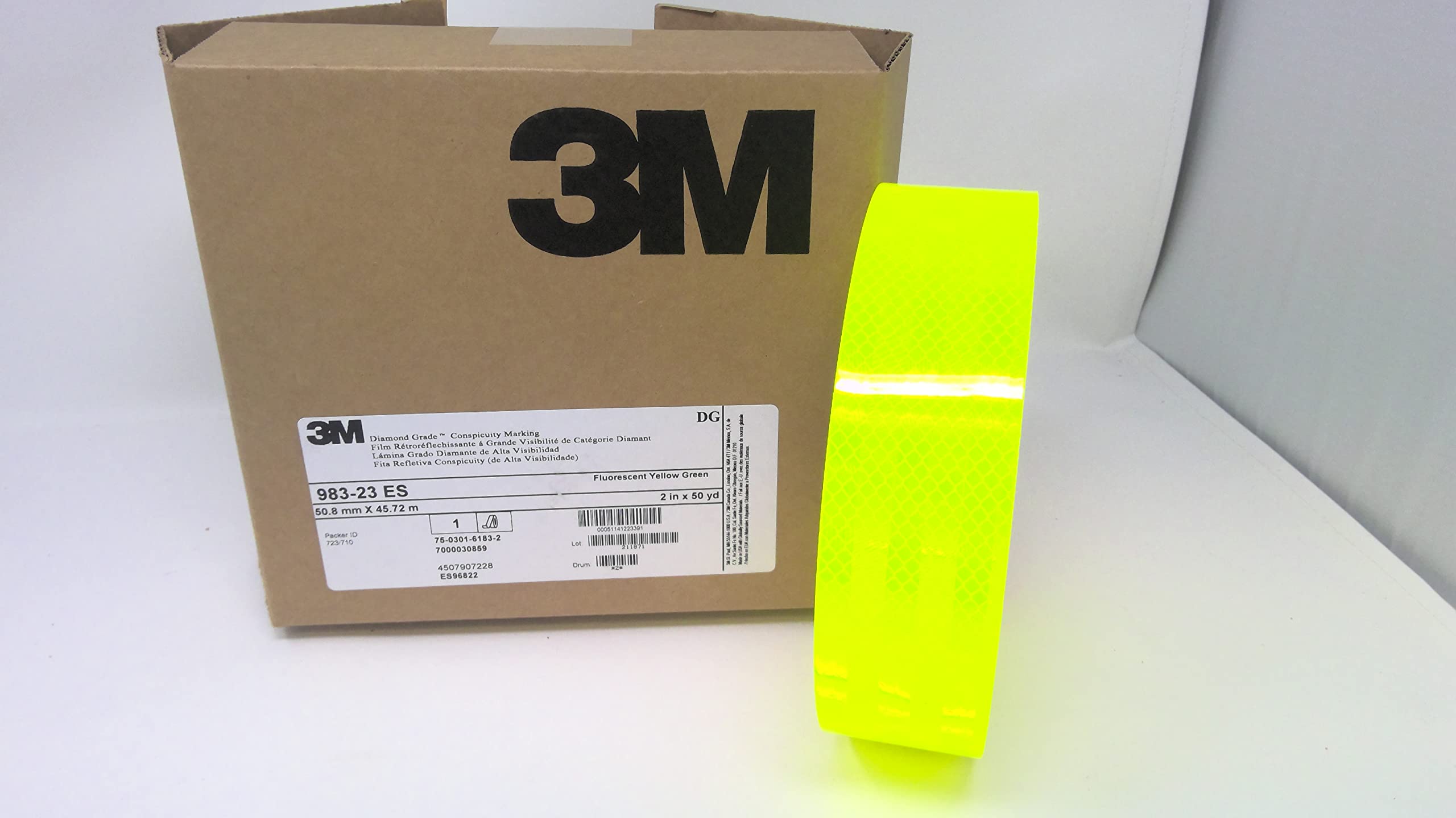 3M Fluorescent Yellow Green Reflective Safety Tape 2