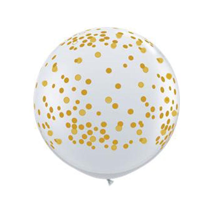 90cm Gold Spotted Pattern Balloons for Birthday Parties, Baby Showers & Wedding Decorations