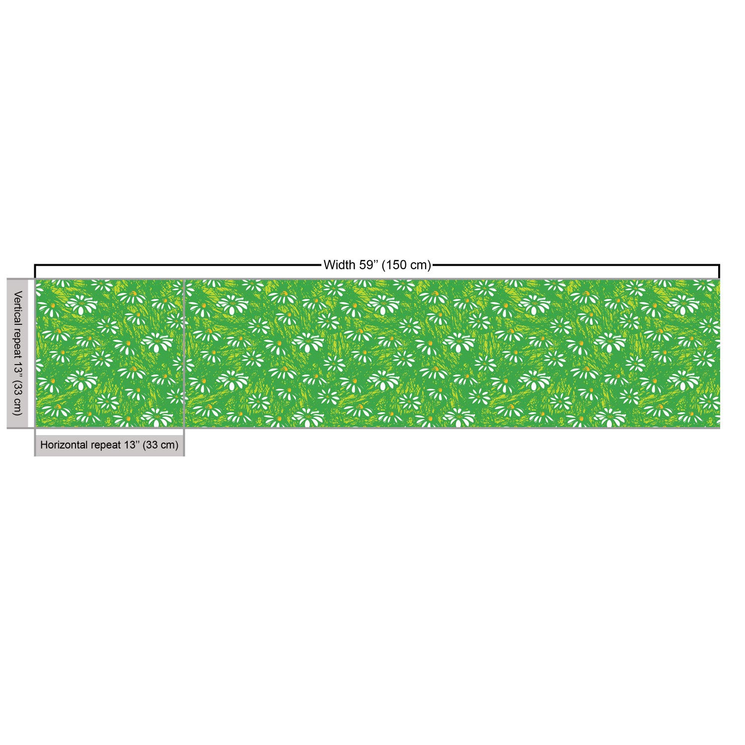Ambesonne Floral Fabric - Blooming Daisies Upholstery Material for Home Decor, 5 Yards