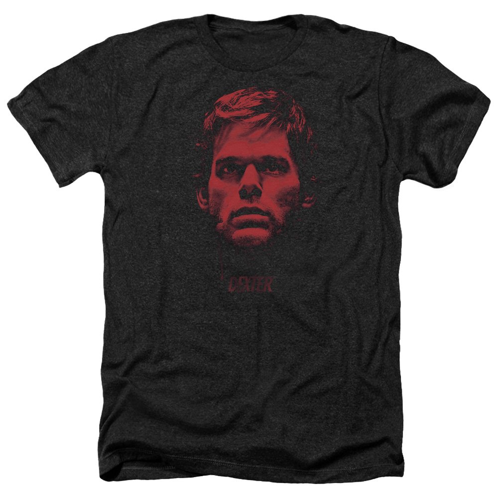 Dexter Crime Drama Thriller TV Show Bloody Face Heather T-Shirt for Adults - Perfect for Halloween Costumes, TV Show Fans & Comic-Con Events