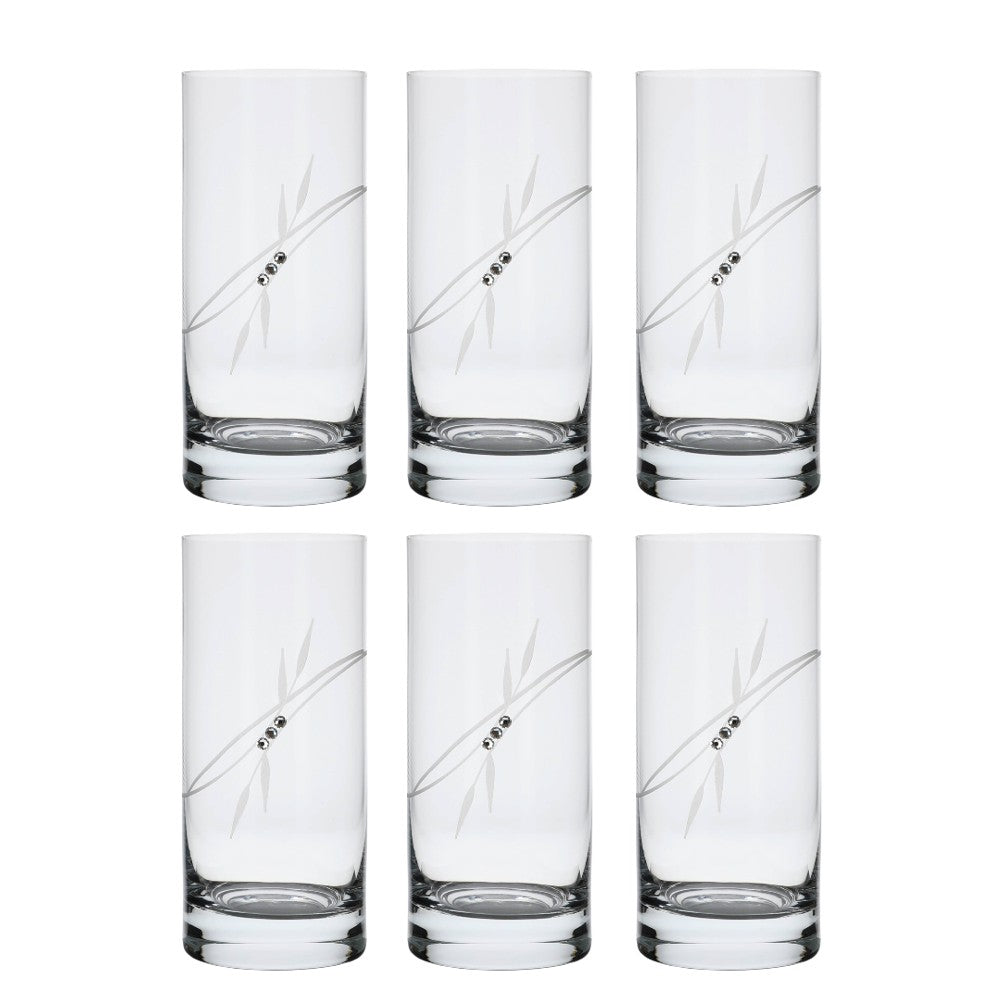 6-Piece 250ml Highball Glass Set - Perfect for Cocktails, Iced Tea, and Refreshing Beverages at Home or Parties