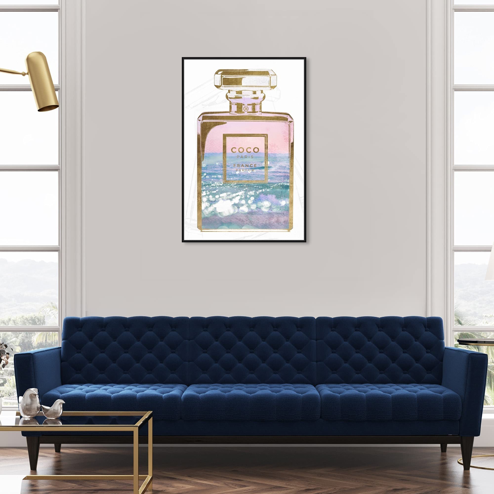 Oliver Gal Fashion and Glam Wall Art Canvas Print - Blush Ocean Spray Perfume Inspired Home Décor, 24