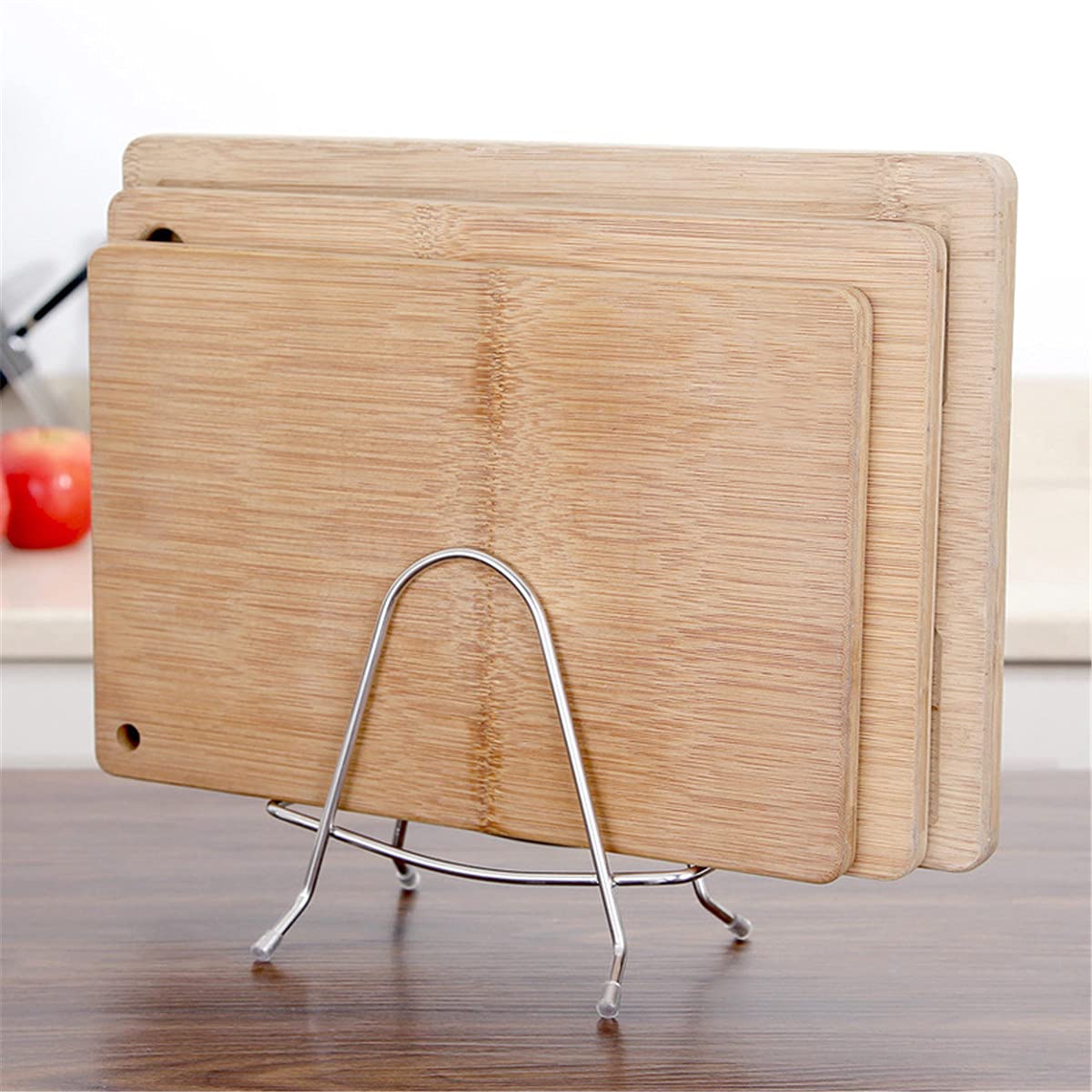 2-Pack Stainless Steel Cutting Board Holder - Space Saving Kitchen Organizer with Drying Rack for Chopping Boards, Pot Lids & Pans (4.52