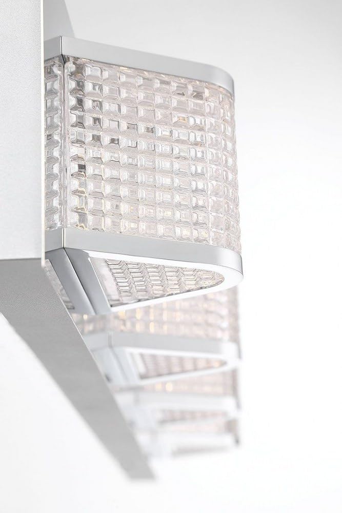 Modern 4-Light LED Bathroom Vanity Light Fixture - 5 x 28 Inches Chrome Finish with Clear Glass Shades - Perfect for Bathroom Mirror Lighting, Powder Room & Master Bath Decor - Model 79-BEL-3109363 by Bailey Street