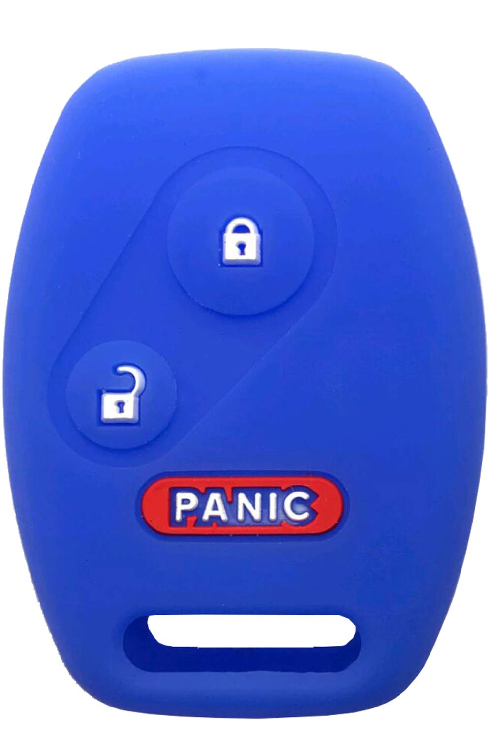 Silicone Key Fob Cover for Honda Civic, Accord, CR-V, Pilot - Protective Skin Glove Case for Keyless Entry Remote (Black/Blue) | Durable & Anti-Scratch Car Accessories for Everyday Use