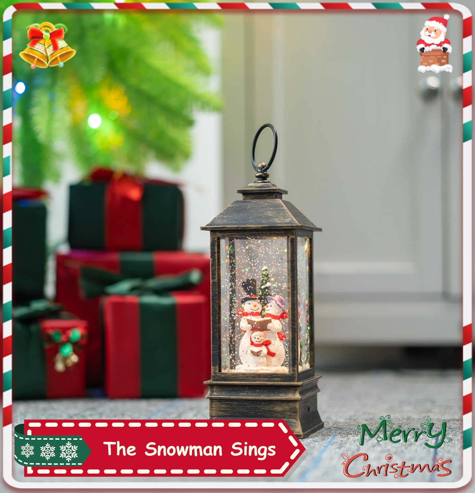Snow Globe Lights with Music - USB/Battery Powered for Christmas Decor