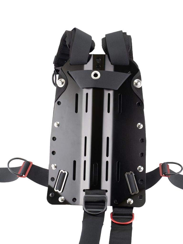 Sopras Tek Padded Scuba Diving Harness with Black Coated Aluminum Plate & Rings - Small Size | Perfect for Underwater Exploration, Snorkeling, and Dive Training