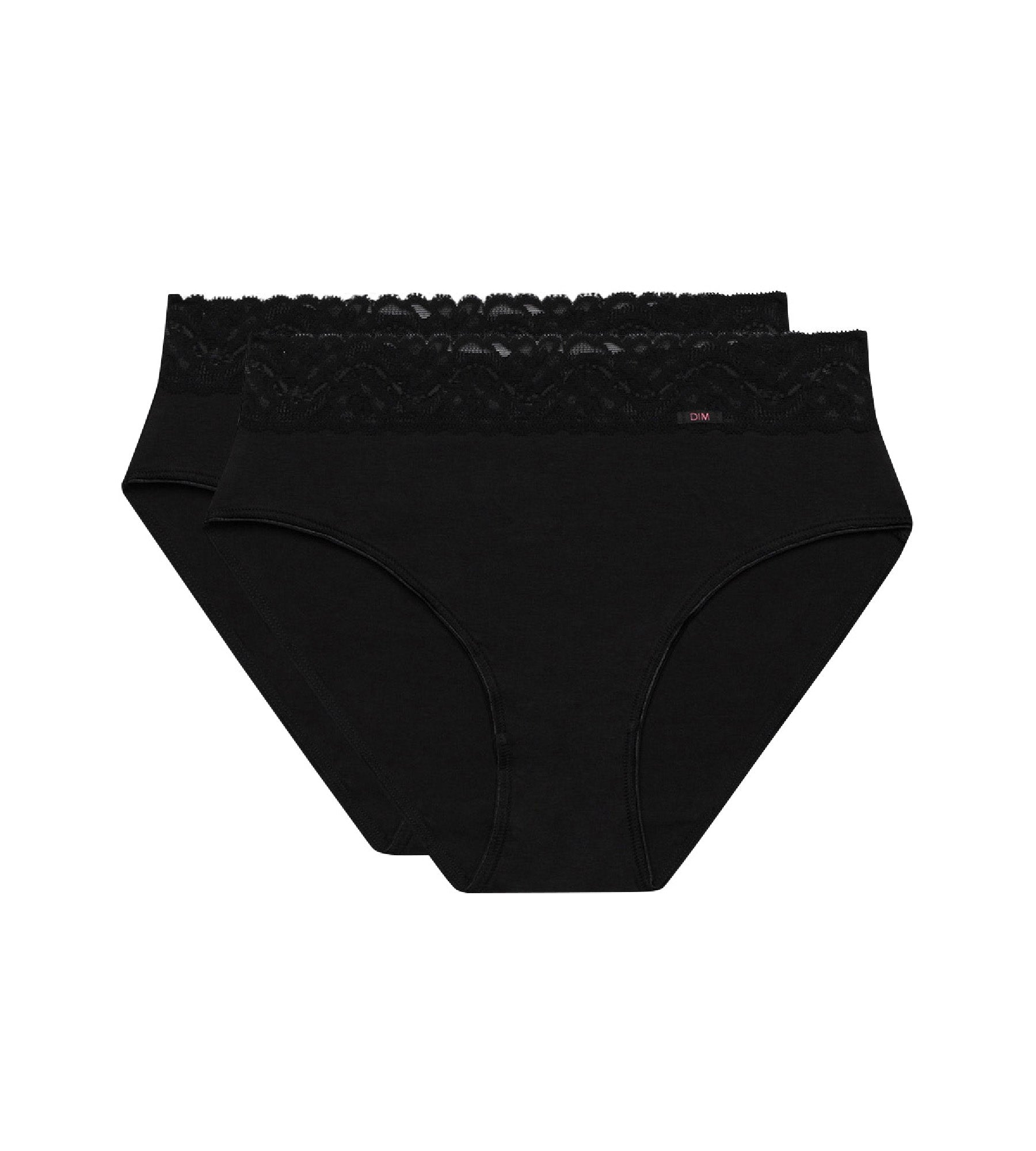 2 Pack High Waist Black Cotton Women's Underwear - Soft & Comfortable for Everyday Wear, Yoga, and Sleep