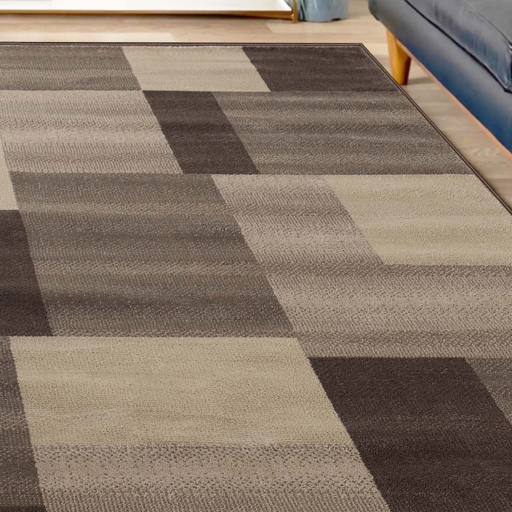 Clifton Modern Geometric Patchwork Area Rug or Runner Rug - Stylish Home Decor for Living Room, Bedroom & Office - Soft & Durable Floor Covering