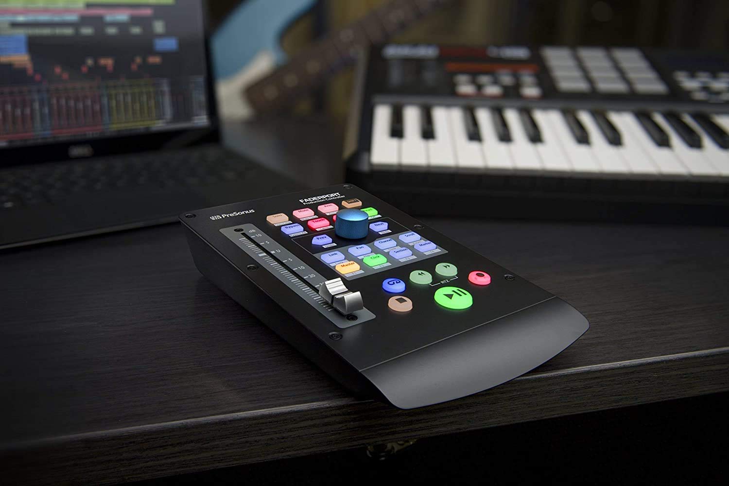 PreSonus FaderPort Single-Fader USB DAW Control Surface with Studio One Software, Plug-in Suite & LyxPro Headphones - Perfect for Music Production, Podcasting & Home Studio Recording
