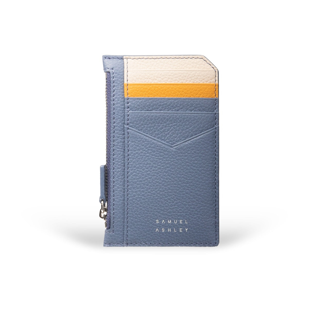Premium Nicky Leather Card Holder with RFID Protection & Zip Pocket - Slim Wallet for Men & Women, Perfect for Travel, Business & Everyday Use