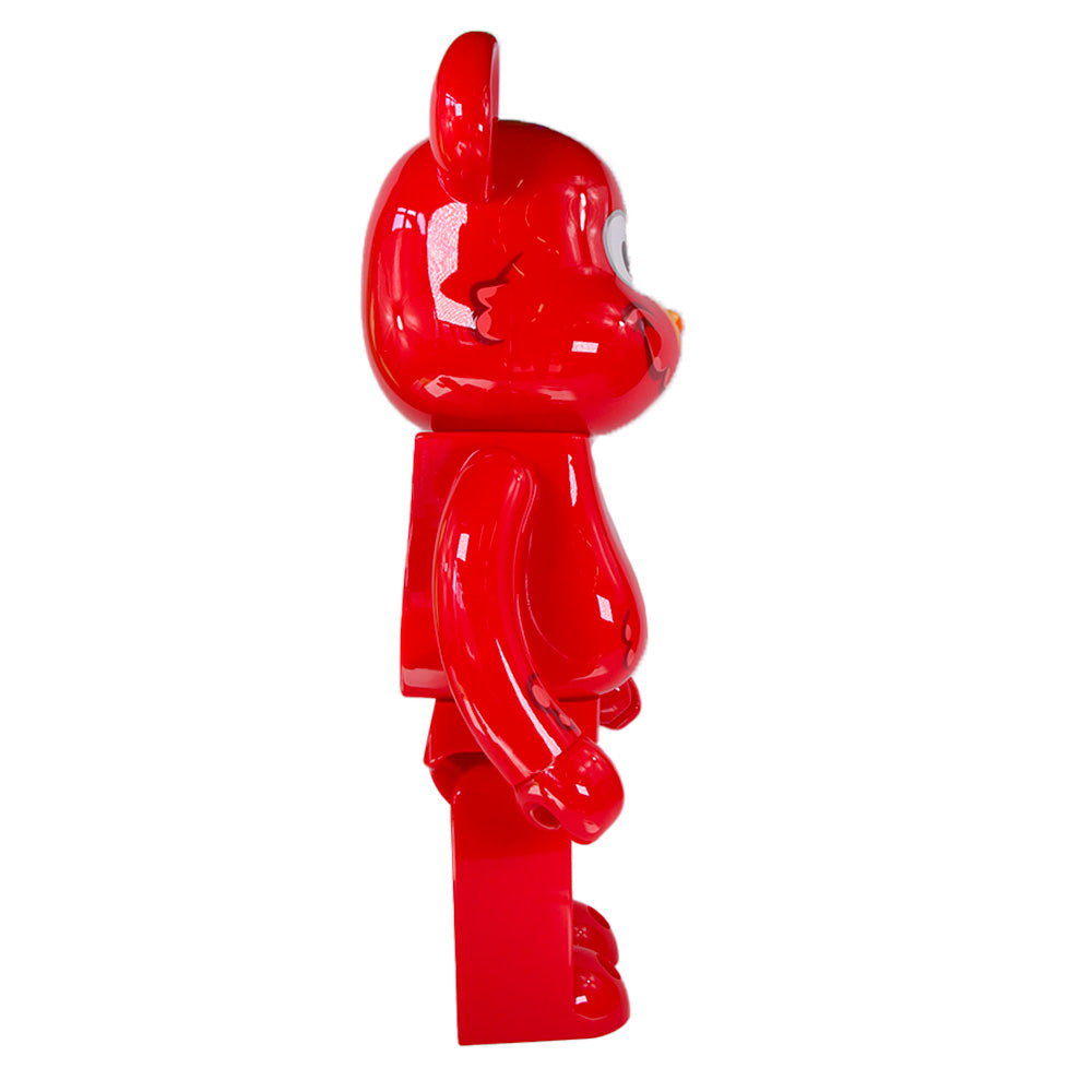 1000% Bearbrick Coin Parking Delivery x Sesame Street Elmo (CPD Version) Collectible Art Toy - Perfect for Display in Home, Office or Anime Collections