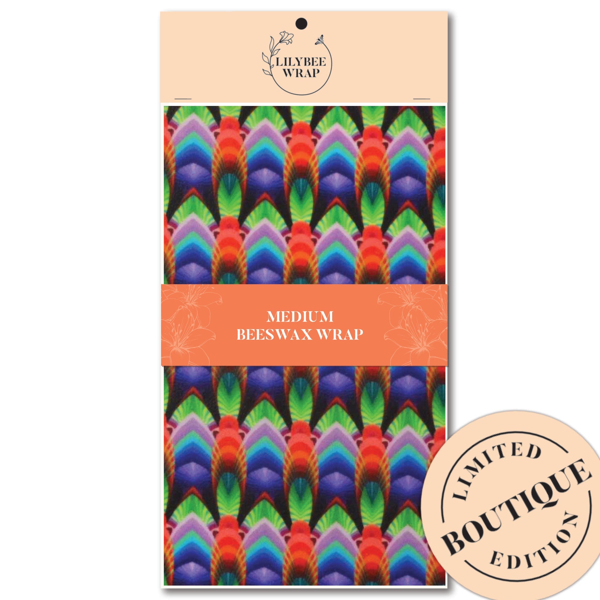Eco-Friendly Beeswax Food Wraps - Reusable & Sustainable Medium Size for Fresh Food Storage | Perfect for Sandwiches, Cheese, Fruits & Leftovers