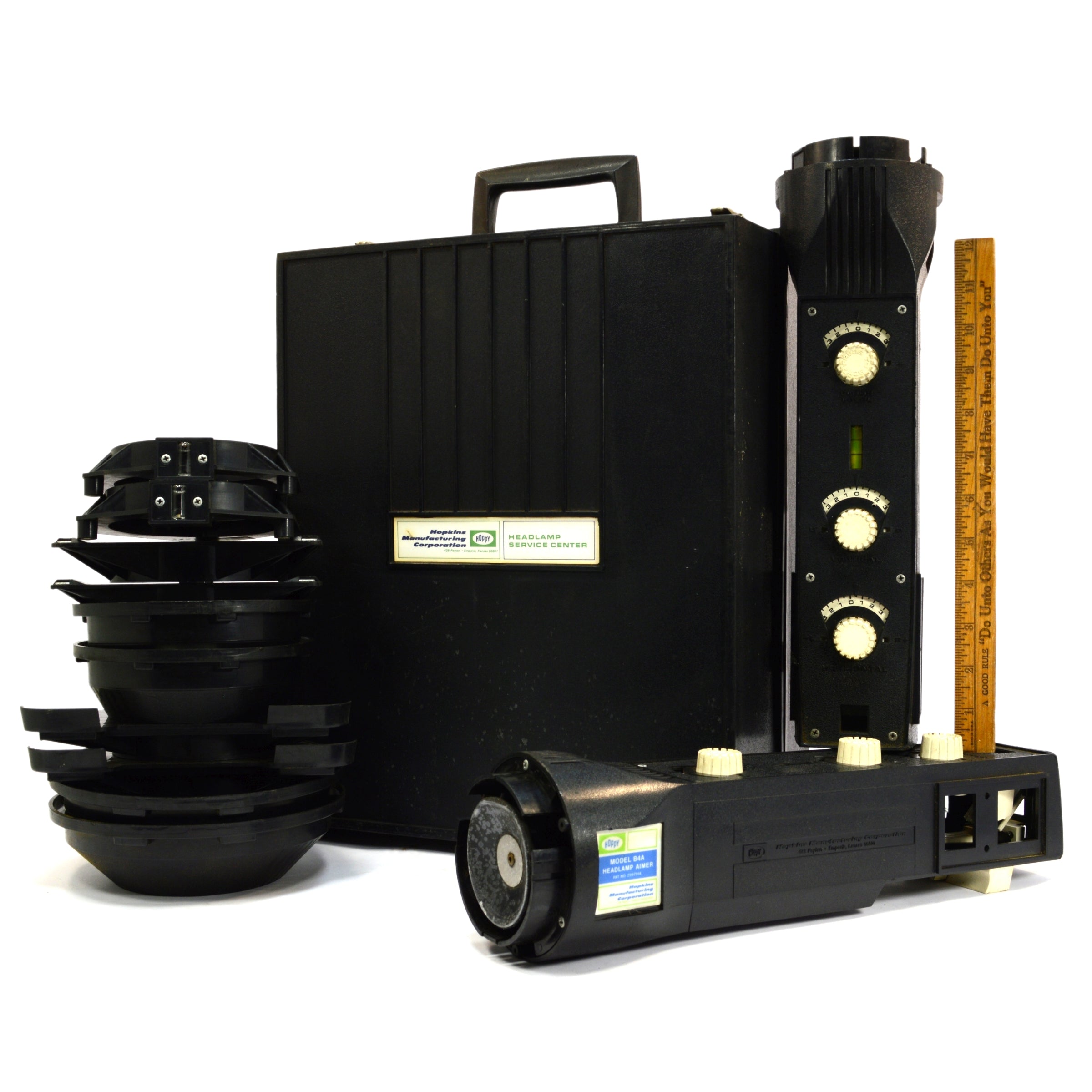 Hopkins Mfg Co. Headlight Aimer Set #B4A - Used Headlamp Service Center Tool for Precise Headlight Alignment | Perfect for Auto Repair Shops & DIY Car Maintenance