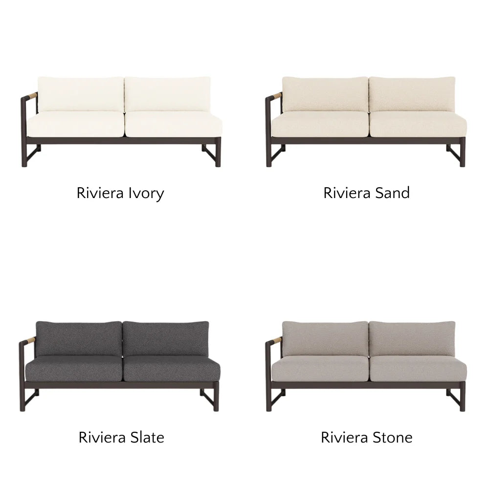 Breeze XL Outdoor 2-Seat Patio Sofa with Left Armrest - Perfect for Backyard, Garden, and Poolside Relaxation