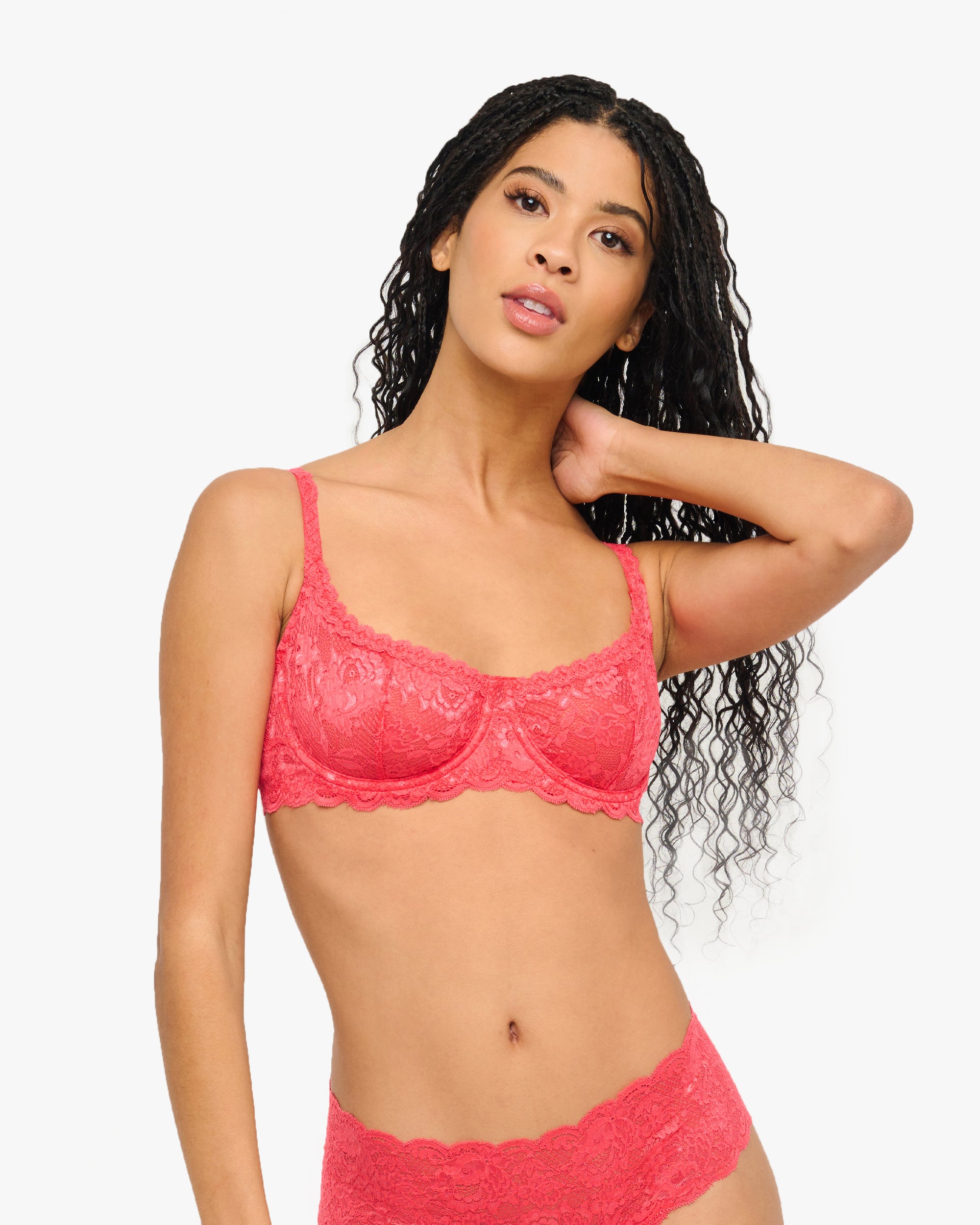 Never Say Never Balconette Bra Ibisco - Comfortable Lace Underwire Bra for Women - Perfect for Everyday Wear & Special Occasions