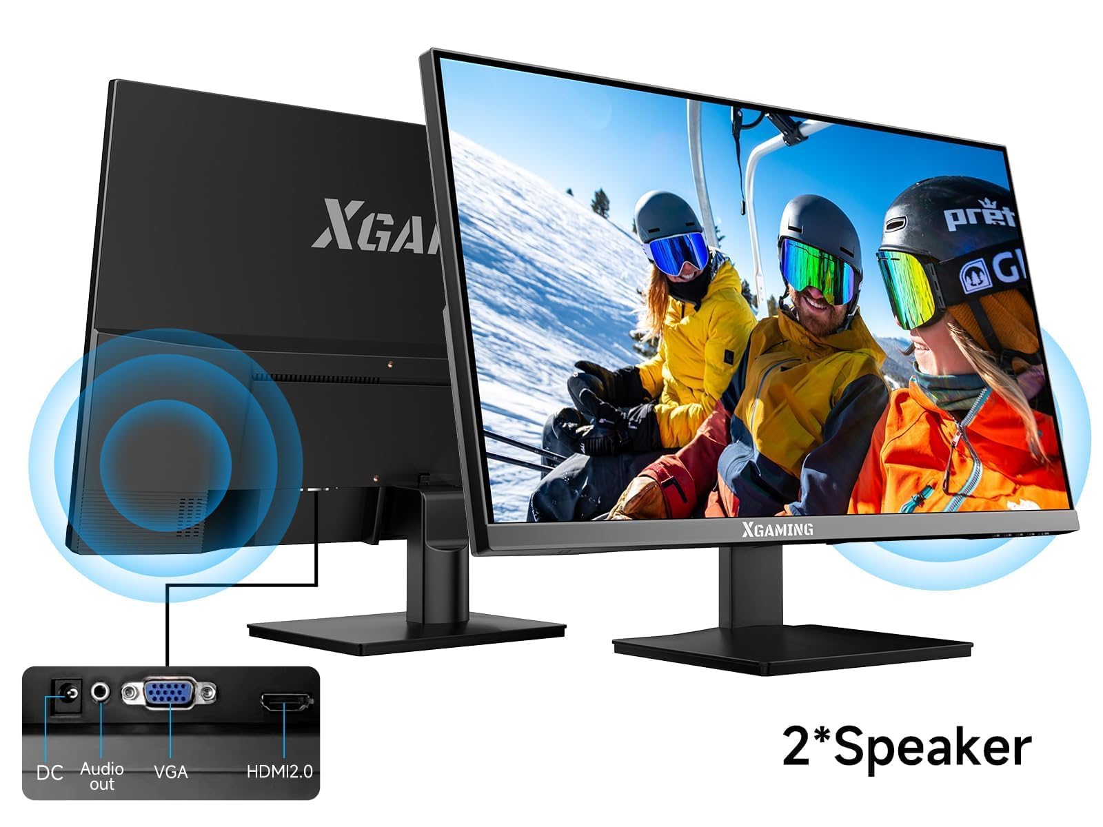 27 Inch FHD 1080P Gaming Monitor - 100Hz IPS Screen, 3ms Response, FreeSync, HDMI/VGA/DisplayPort, Built-in Speakers, VESA Mount | Perfect for Home Office, Gaming & Entertainment