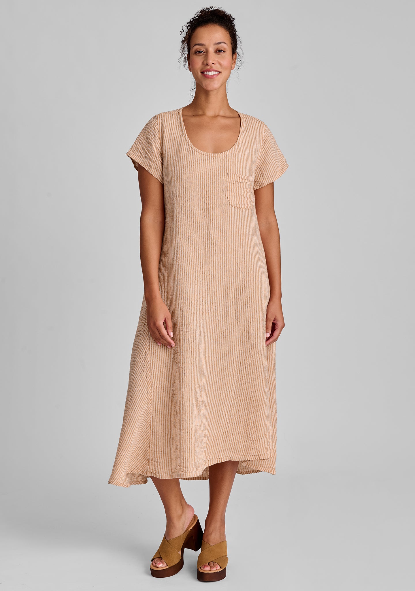 Stylish Linen Shift Dress for Women - Comfortable Stretch Top & Flowy Fit - Perfect for Summer, Beach, Office & Casual Outings