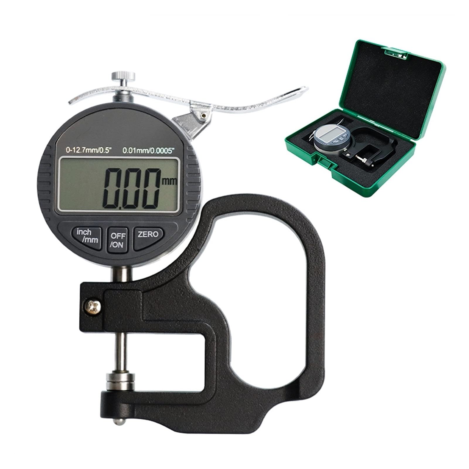 Precision Digital Micrometer 0-12.7mm/0-25.4mm with 0.01/0.001mm Accuracy - Electronic Thickness Gauge for Metal, Plastic & Wood Measurement - Ideal for Engineering, Machining & Quality Control