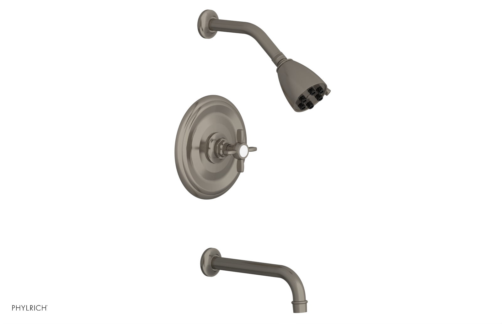 Jamestown Pressure Balance Tub & Shower Faucet Set with Cross Handle - Model 165-26 | Perfect for Bathroom Renovation & Modern Home Upgrade